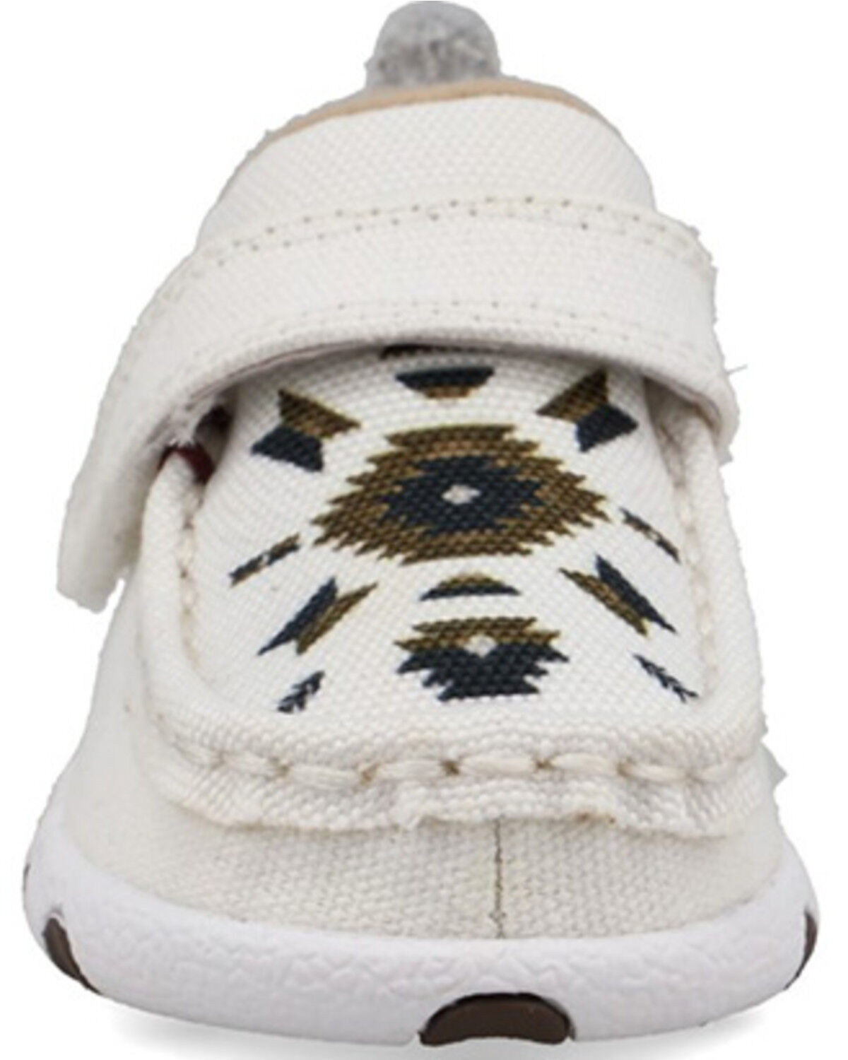 Image #4 - Twisted X Infant Boys' Southwestern Print Driving Mocs, White, hi-res