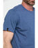 Image #5 - Hawx Men's Pocket Crew Short Sleeve Work T-Shirt - Tall , Heather Blue, hi-res