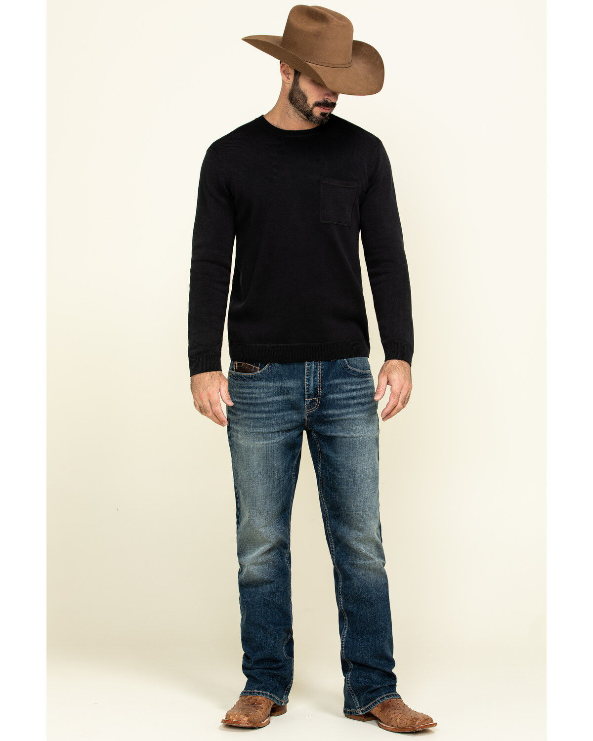 Image #6 - Cody James Core Men's Sundance Medium Wash Stretch Slim Bootcut Jeans, Blue, hi-res