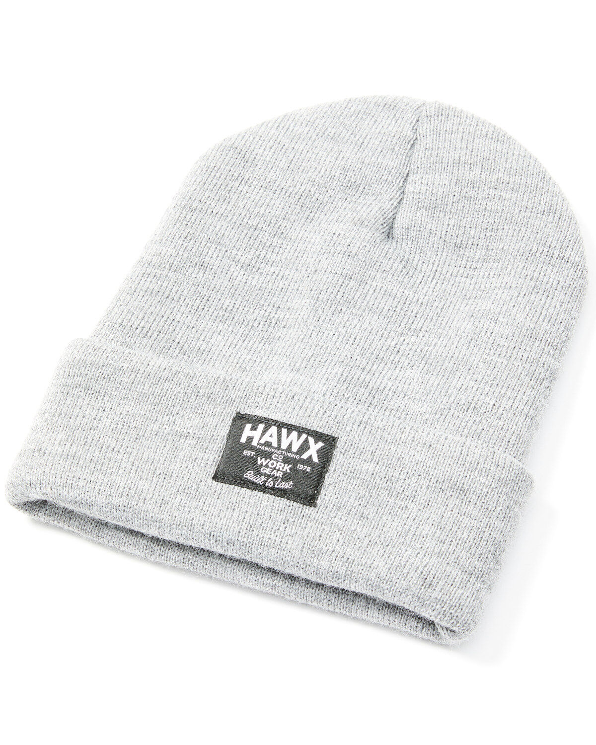 Image #1 - Hawx Fleece Lined Work Beanie, Grey, hi-res