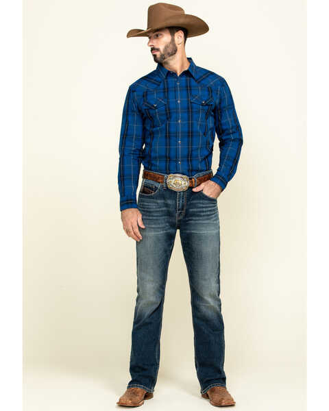 Image #6 - Cody James Men's Skedaddle Plaid Long Sleeve Western Shirt , , hi-res