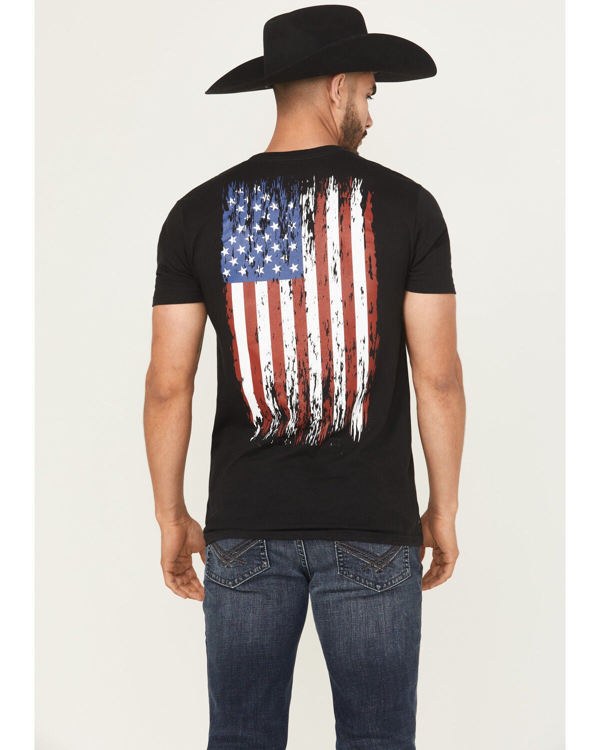 Howitzer Men's Americana Short Sleeve Graphic Muscle T-Shirt, Black, hi-res