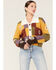Cleo + Wolf Women's Patchwork Floral Knit Sweater, Gold, hi-res