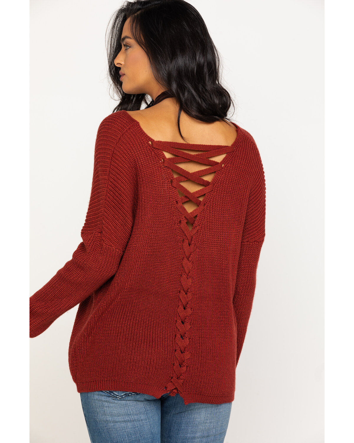 womens rust sweater