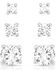 Image #1 - Montana Silversmiths Women's Shine Bright Triple Crystal Post Earring Set - 3 Piece, Silver, hi-res