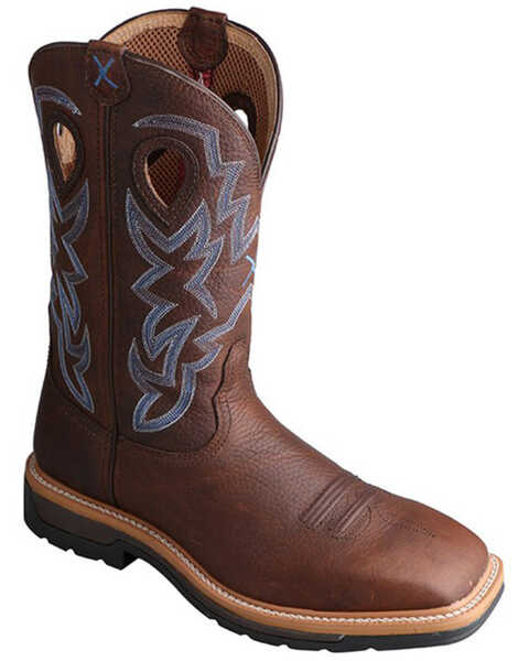 Twisted X Boots Men's Western Work Boots - Broad Square Toe, Multi, hi-res