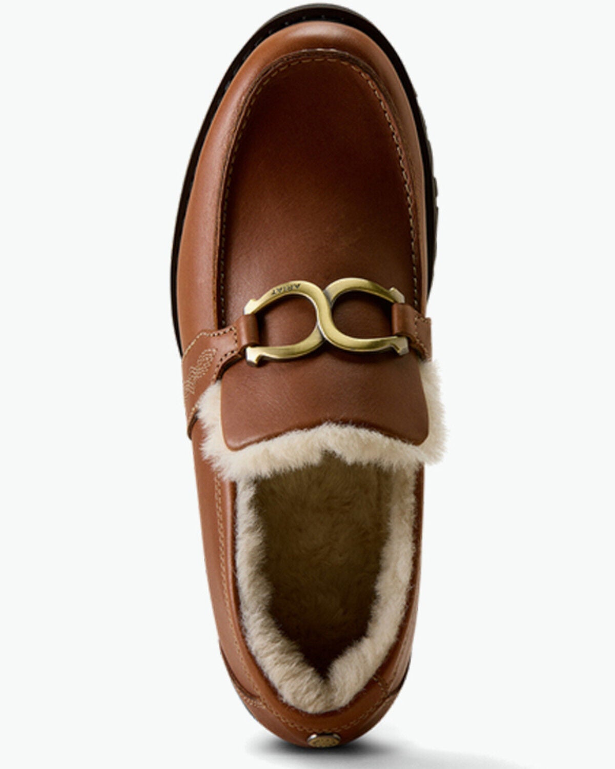 Image #3 - Ariat Women's Stratford Sherpa Loafers - Moc Toe, Brown, hi-res