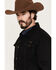Image #2 - Wrangler Retro Men's Sherpa Lined Button-Down Denim Jacket, Black, hi-res