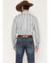 Image #4 - Cody James Men's Day Drinker Floral Stripe Print Long Sleeve Button-Down Stretch Western Shirt, White, hi-res