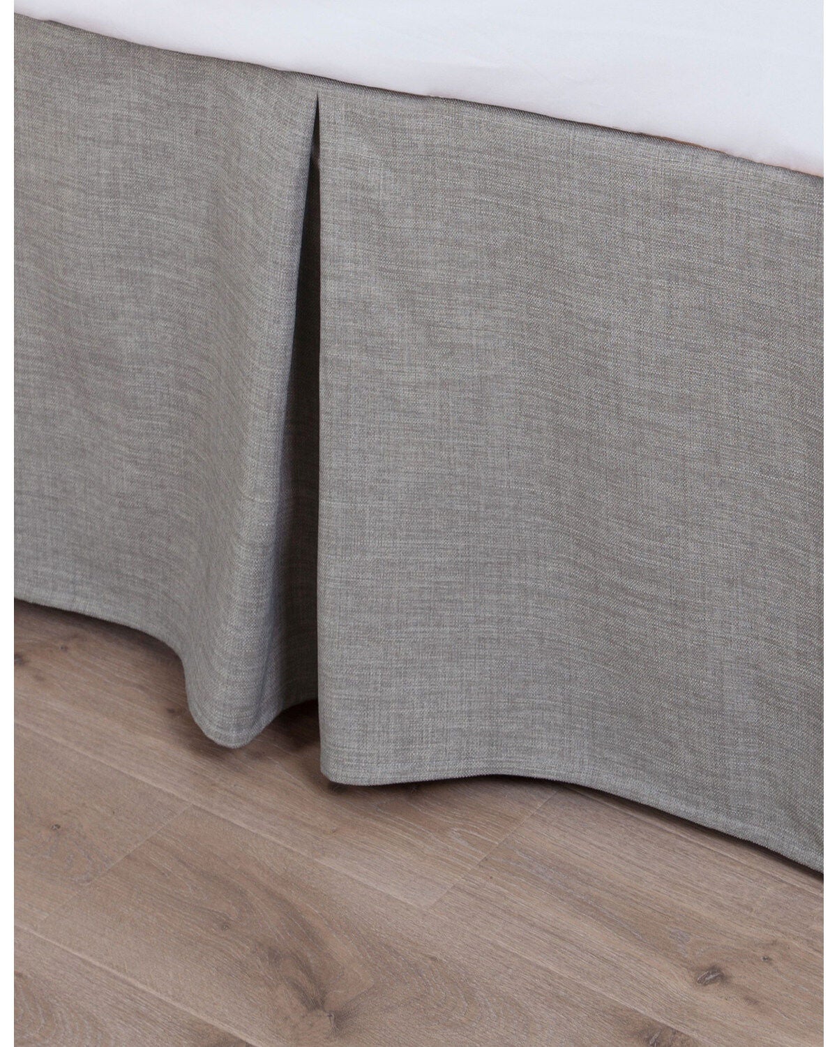 Image #1 - HiEnd Accents Solid Linen Bed Skirt - King, Taupe, hi-res