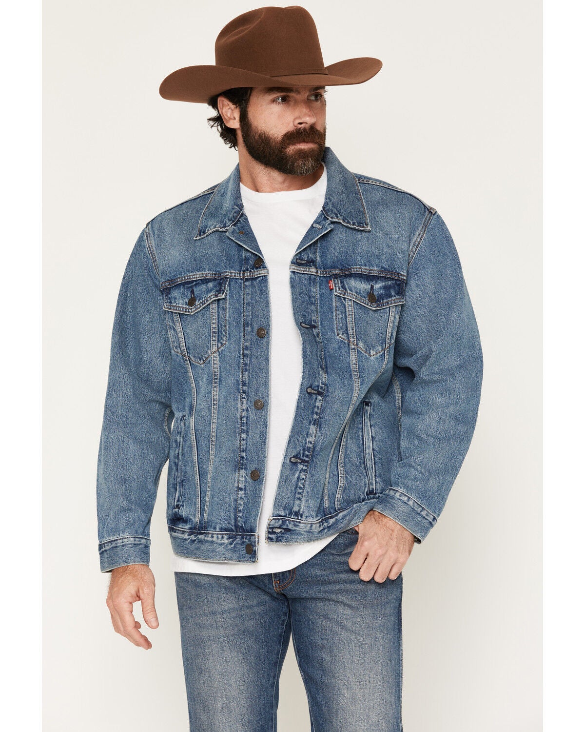 Levi's Men's Afternoon Streets Light Wash Relaxed Trucker Jacket, Light Wash, hi-res