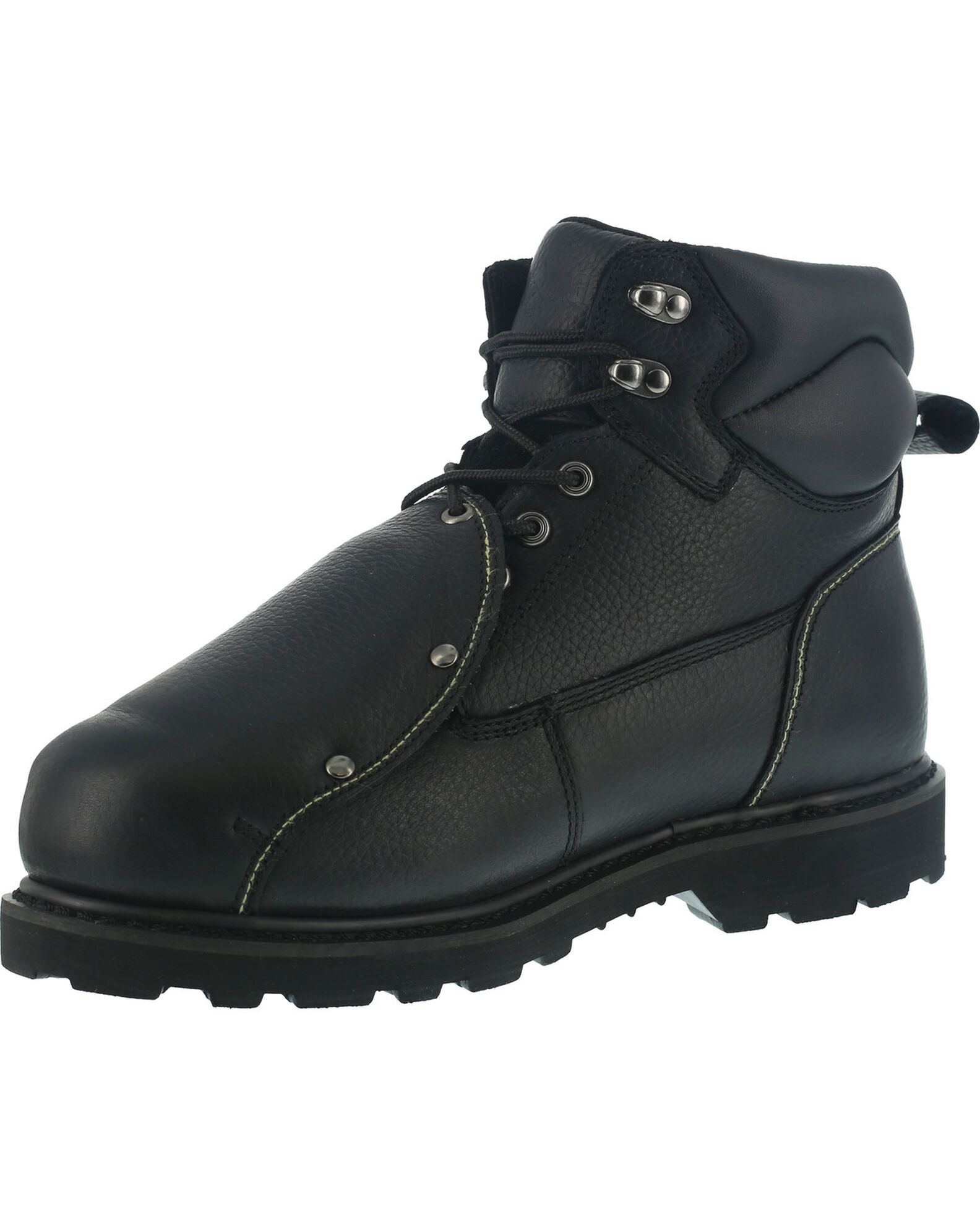 Image #2 - Iron Age Men's Ground Breaker Met Guard Work Boots - Steel Toe, Black, hi-res