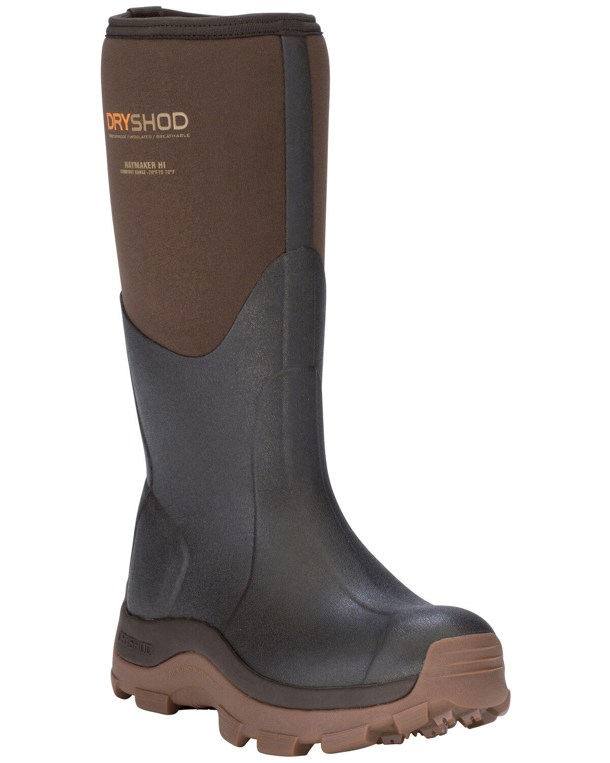 Image #1 - Dryshod Women's Hi Haymaker Farm Work Boots - Soft Toe, Brown, hi-res