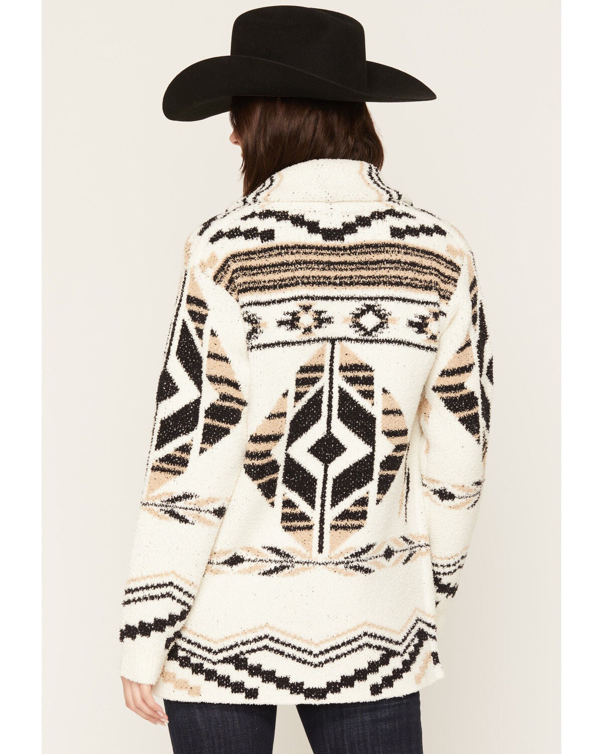 Image #4 - Idyllwind Women's Teddy Southwestern Print Cardigan, Cream, hi-res