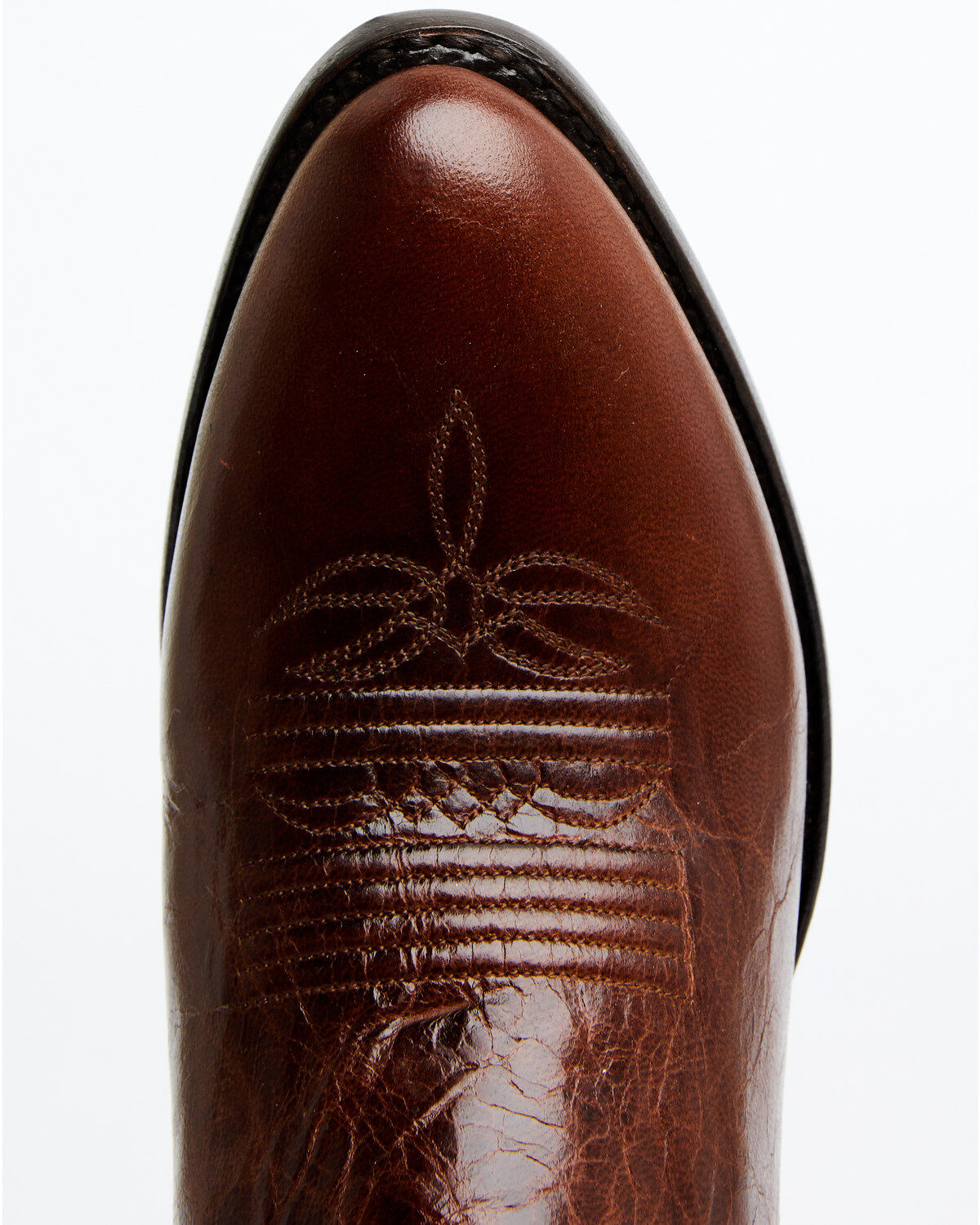 Image #6 - Dan Post Men's Swirled Embroidery Western Boots - Round Toe, Pecan, hi-res
