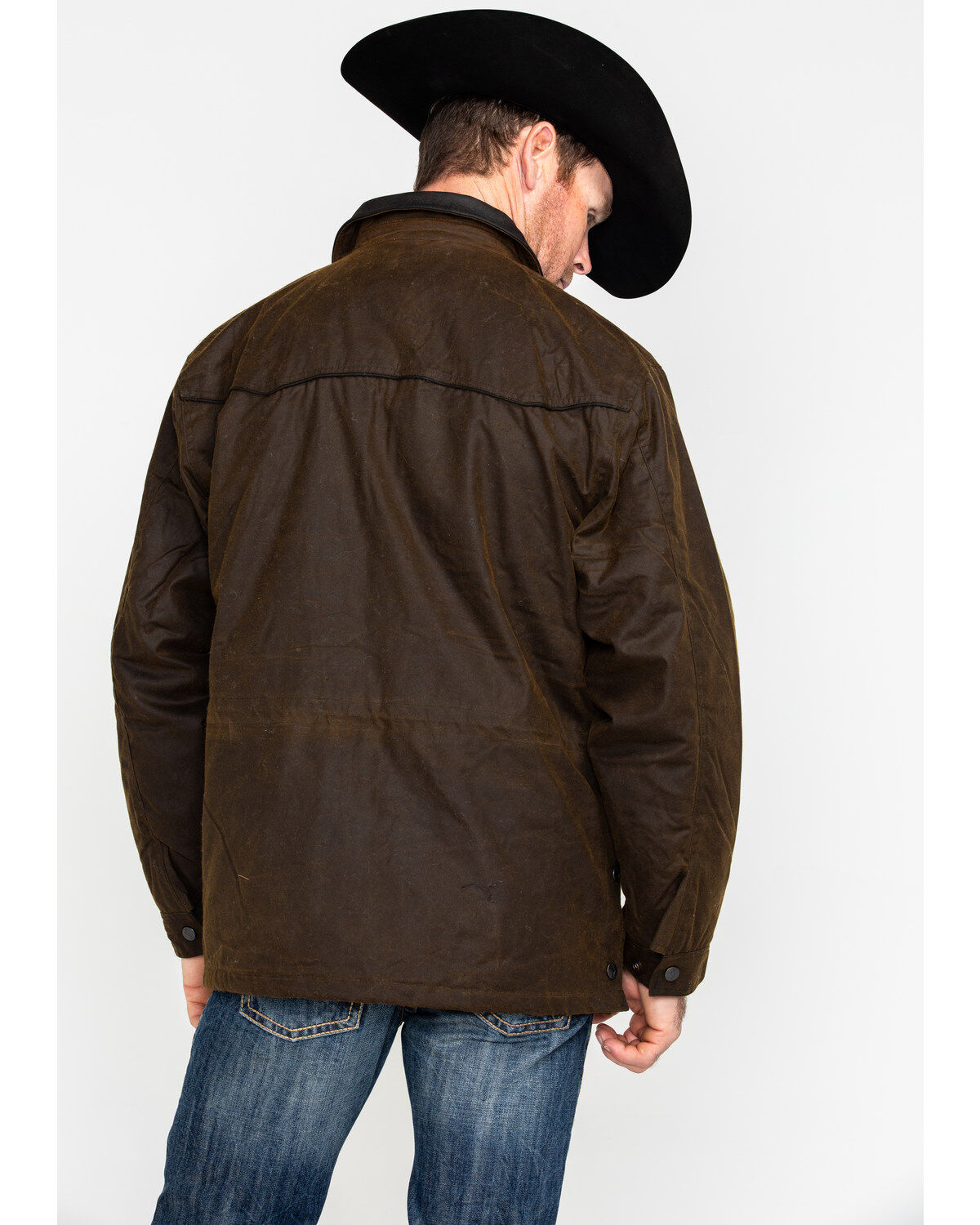 Image #3 - Outback Unisex Waterproof Oilskin Pathfinder Jacket, Bronze, hi-res