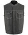 Image #1 - Milwaukee Leather Men's Old Glory Laced Arm Hole Concealed Carry Leather Vest - 4X, Black, hi-res