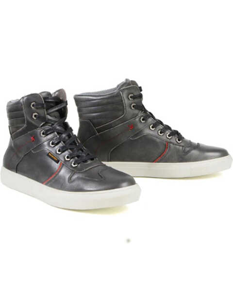 Milwaukee Leather Men's Vintage High-Top Reinforced Street Riding Waterproof Shoes - Round Toe, Grey, hi-res
