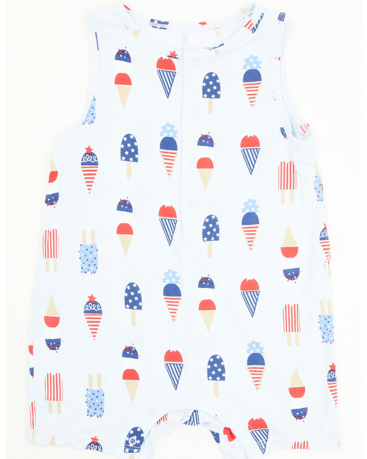 Angel Dear Infant Boys' American Ice Cream Shortie Sleeveless Snap Onesie, Blue, hi-res