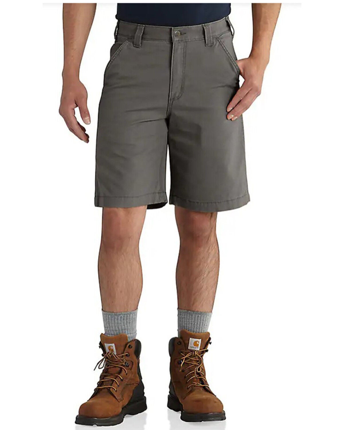 Carhartt Men's Rugged Flex&reg; Relaxed Fit Stretch Canvas Shorts, Grey, hi-res