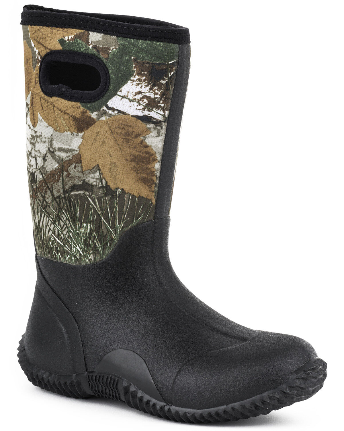Image #1 - Roper Boys' Camo Barnyard Boots - Round Toe, , hi-res