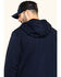 Hawx Men's FR Zip Up Fleece Work Hoodie - Tall , Navy, hi-res