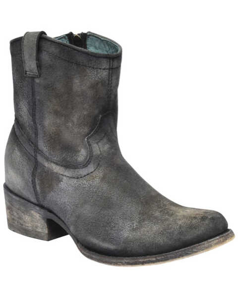 Image #1 - Corral Women's Grey Lambskin Leather Western Booties - Round Toe, , hi-res