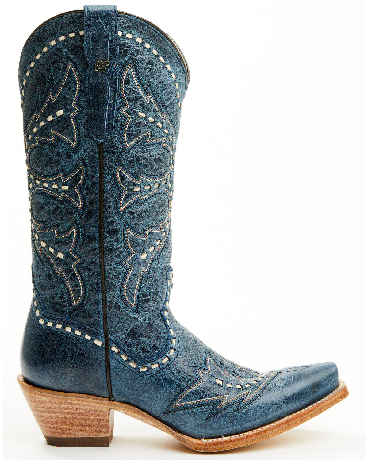 Image #2 - Dan Post Women's Mesa Tall Western Boots - Snip Toe, Blue, hi-res