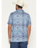 Image #4 - Hooey Men's The Weekender Southwestern Print Short Sleeve Button-Down Polo Shirt, Blue, hi-res