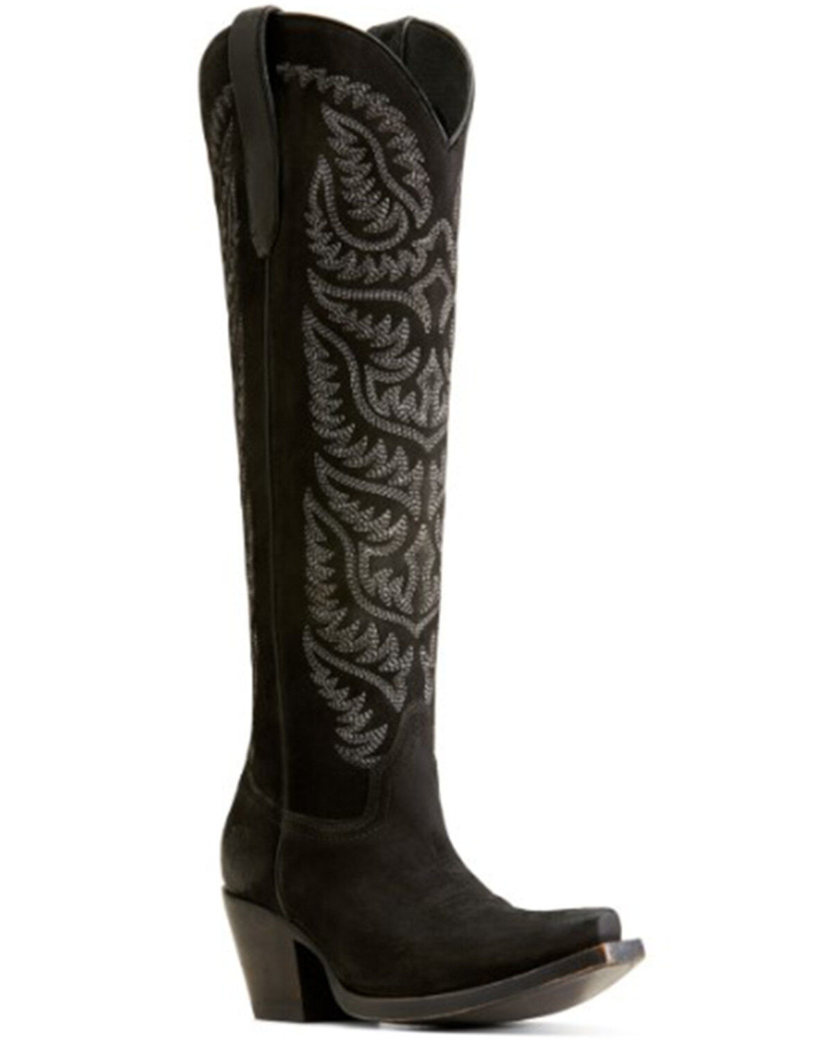 Image #1 - Ariat Women's Laramie StretchFit Tall Western Boots - Snip Toe, Black, hi-res