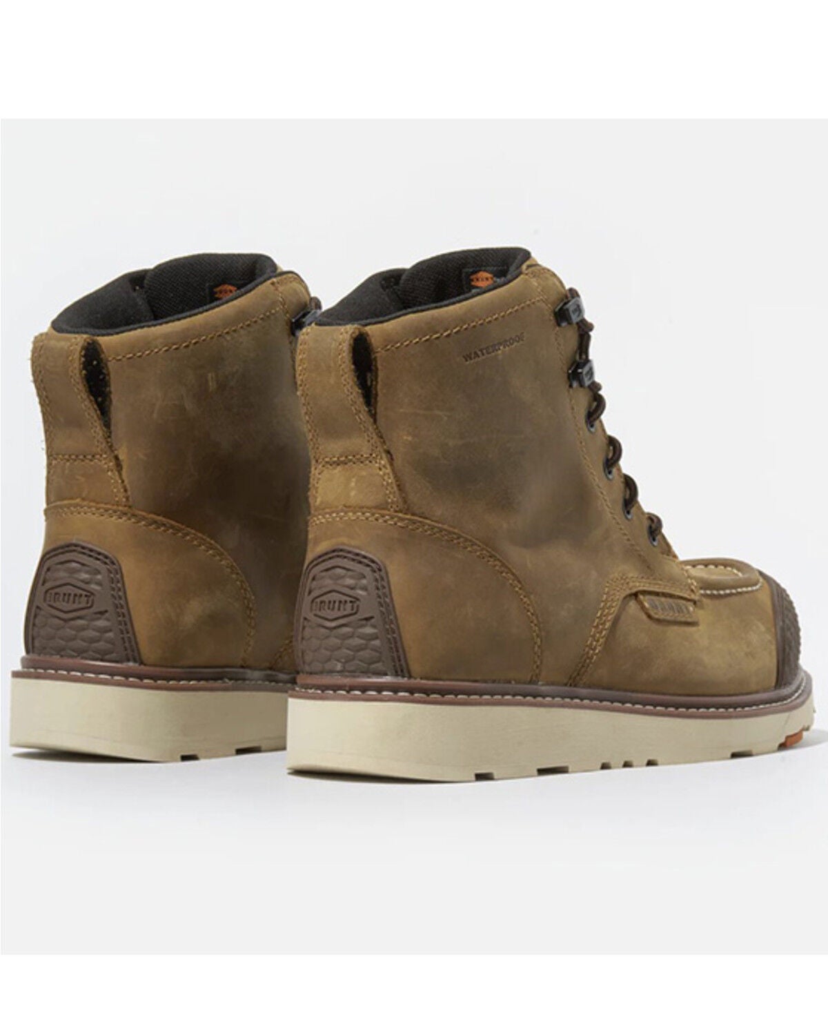 Image #4 - Brunt Workwear Men's 6" Marin Reinforced Waterproof Work Boots - Composite Toe, Brown, hi-res