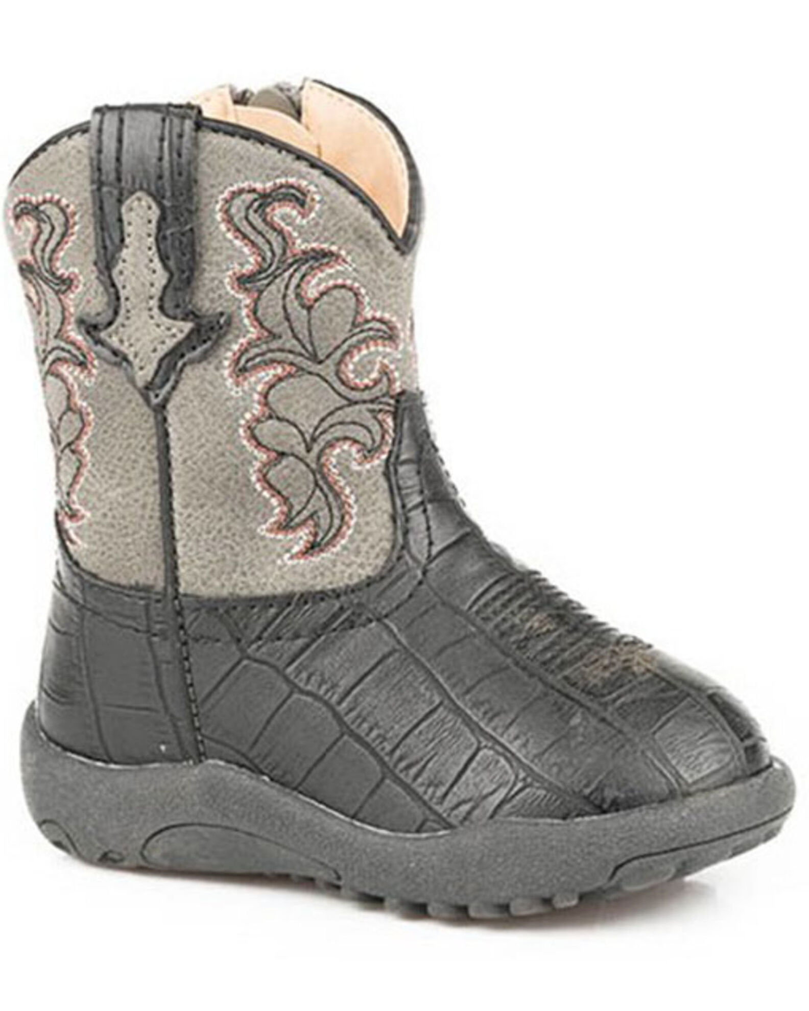 Roper Infant Boys Cowbabies Gator Print Poppet Boots Round Toe
