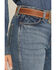Image #2 - Wrangler Retro Women's Dark Wash Natalia High Rise Bailey Bootcut Stretch Denim Jeans, Dark Wash, hi-res