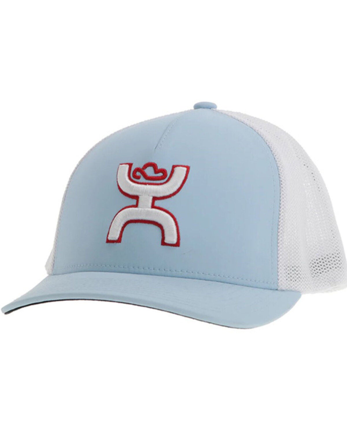 Hooey Men's Coach Trucker Cap, Light Blue, hi-res
