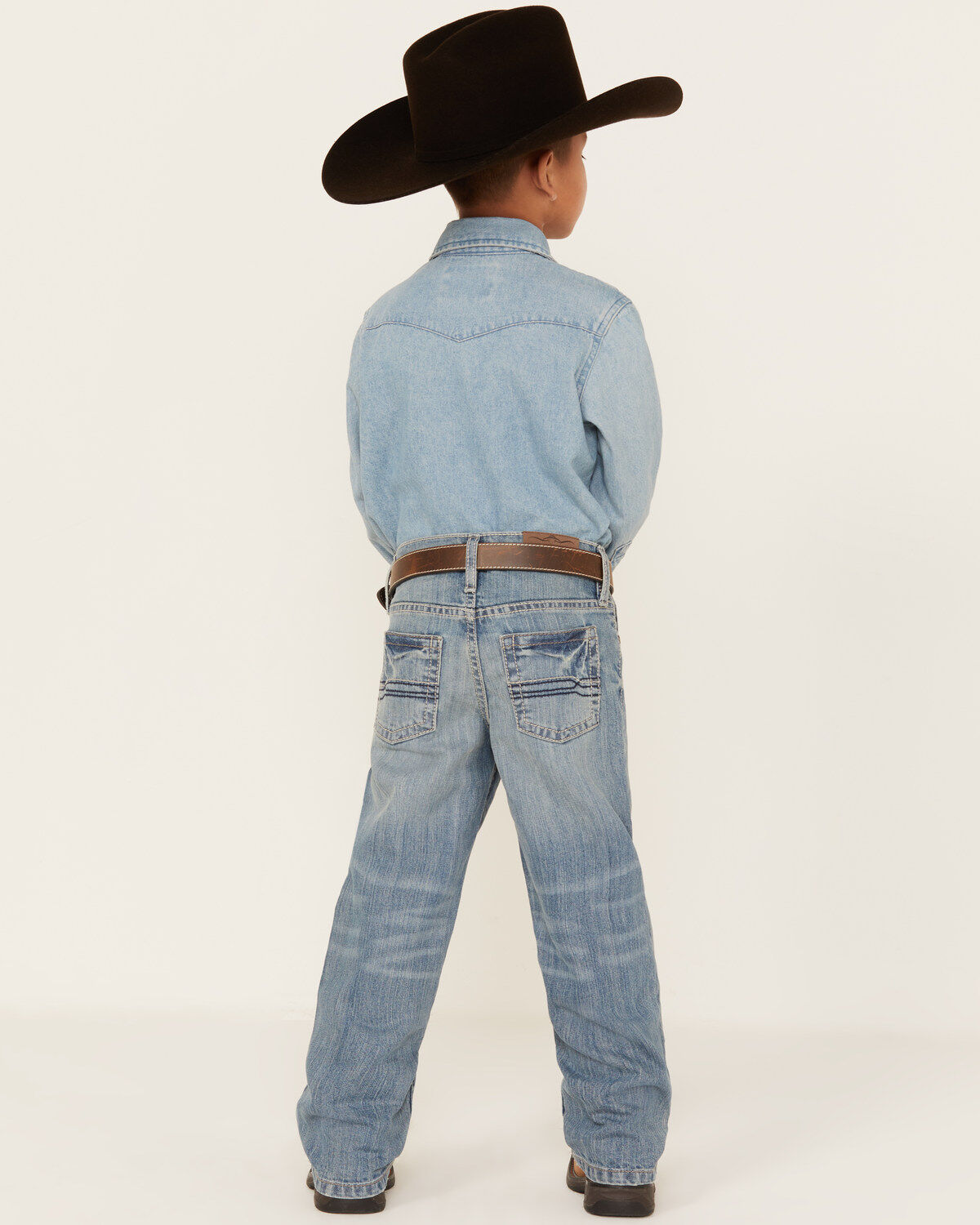 Image #3 - Cody James Boys' Hamshackle Wash Relaxed Boot Denim Jeans, Light Wash, hi-res