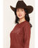 Image #2 - White Crow Women's Darlin Stitch Sweater, Burgundy, hi-res