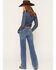 Image #3 - Ariat Women's Vilma Medium Wash Revel Perfect Rise Trouser Ultrastretch Denim Jeans, Medium Wash, hi-res