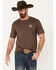Image #1 - Ariat Men's Tonal Camo Flag Short Sleeve Graphic T-Shirt, Brown, hi-res