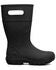 Image #2 - Bogs Boys' Essential Tall Rain Boots - Round Toe, Black, hi-res