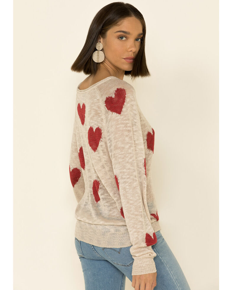 Blank Paige Women S White Heart Sweater Boot Barn