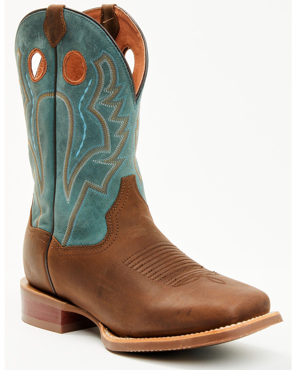 Dan Post Men's Leighton Performance Western Boots - Broad Square Toe, Brown, hi-res