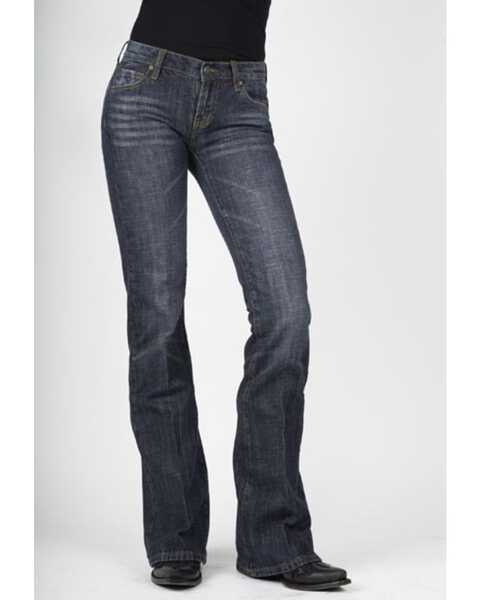 Image #3 - Stetson Women's 816 Classic Dark Wash Slim Fit Low Rise Bootcut Jeans, , hi-res