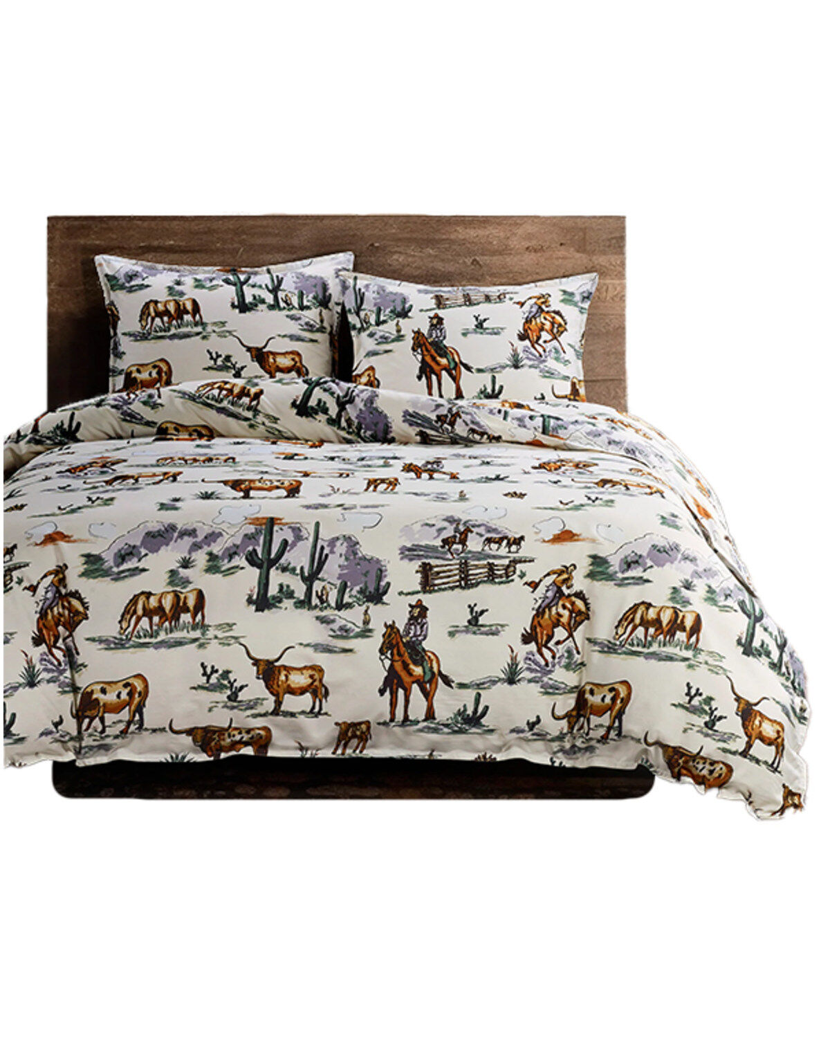 Image #2 - HiEnd Accents 3pc Ranch Life Reversible Duvet Cover Bedding Set - Super King, Multi, hi-res