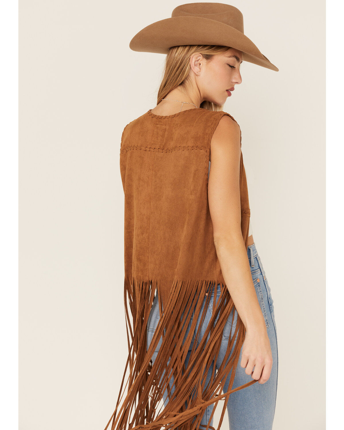 Product Name:  Fornia Women's Suede Fringe Vest