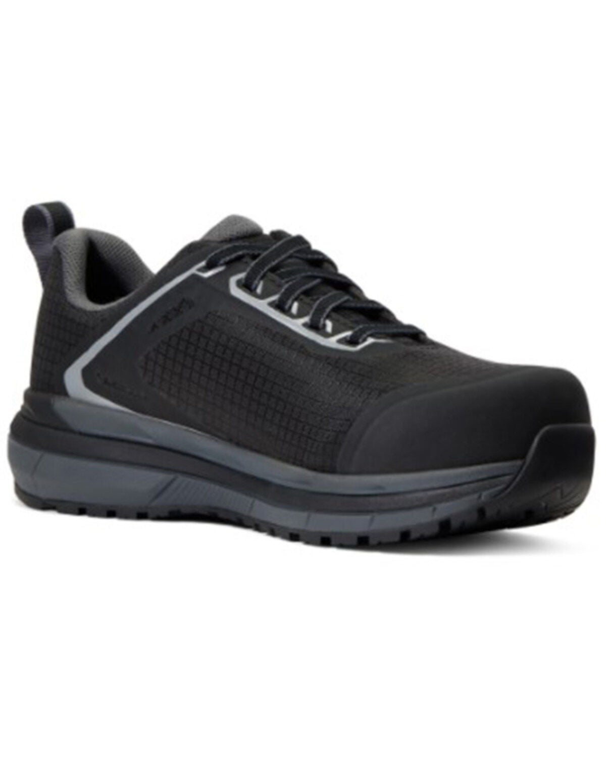Ariat Women's Outpace Lace-Up Safety Work Sneaker - Composite Toe, Black, hi-res