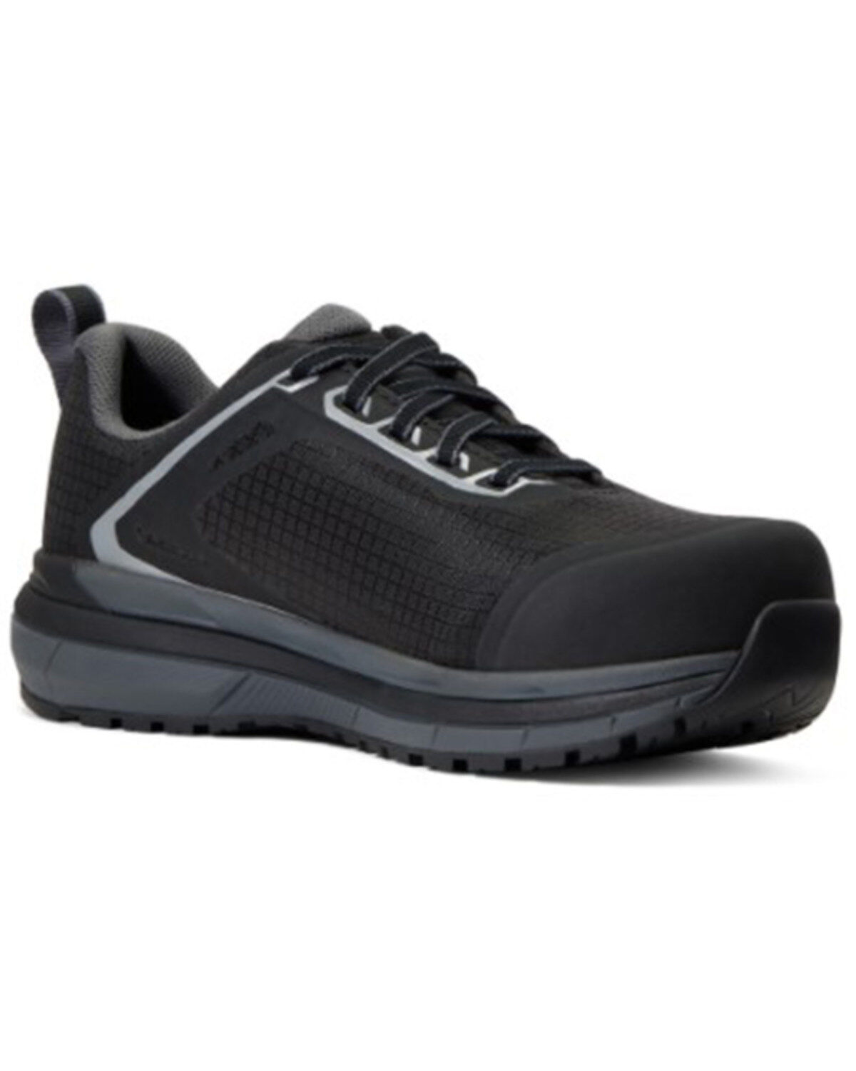 Image #1 - Ariat Women's Outpace Lace-Up Safety Work Sneaker - Composite Toe, Black, hi-res