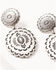 Image #2 - Shyanne Women's Shiloh Ridge Concho Statement Earrings, Silver, hi-res
