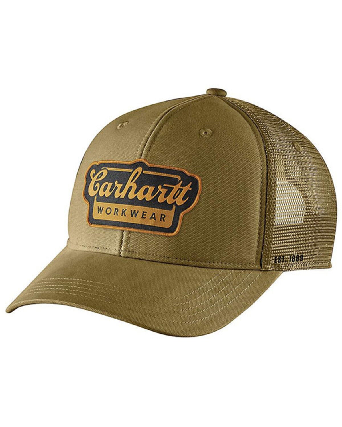 Carhartt Men's Logo Patch Ball Cap, Brown, hi-res