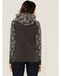 Hooey Women's Rope Like A Girl Bandana Print Pullover Hoodie Sweatshirt, Charcoal, hi-res
