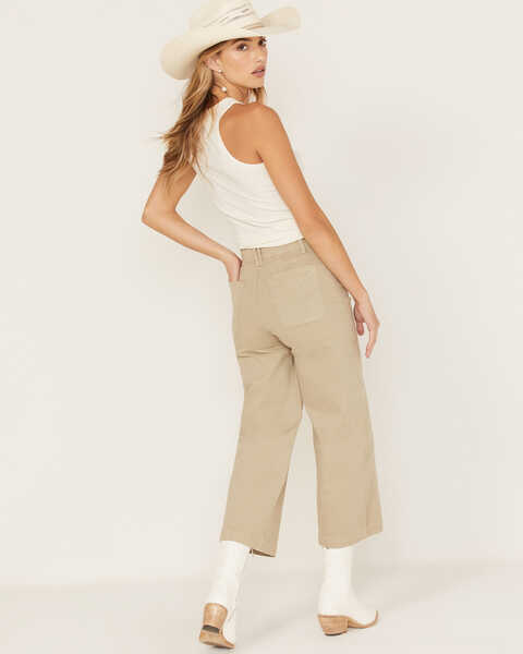 Image #3 - Unpublished Denim Women's Oyster High Rise Gemma Cropped Straight Jeans, Taupe, hi-res